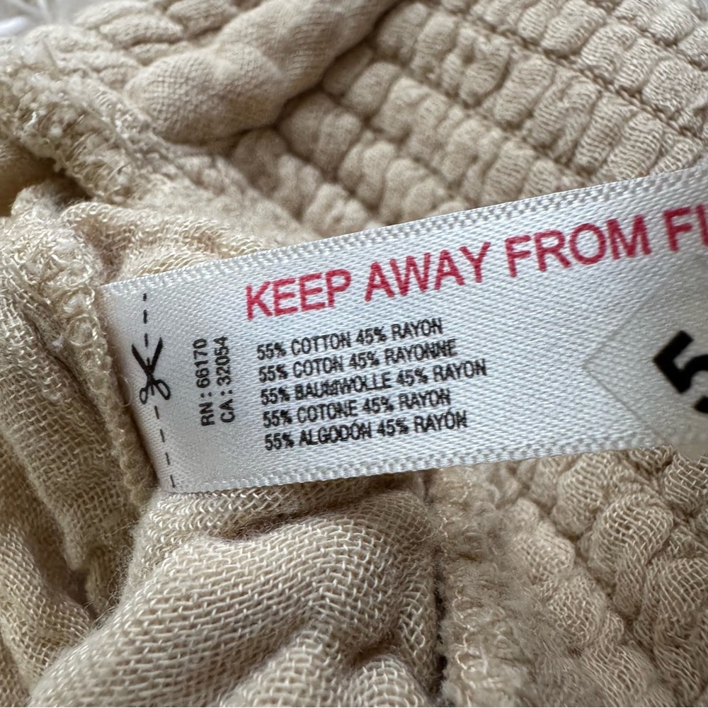 Free People Mikah Tapered Pants in Cream Brûlée Size XL NEW - Picture 11 of 13